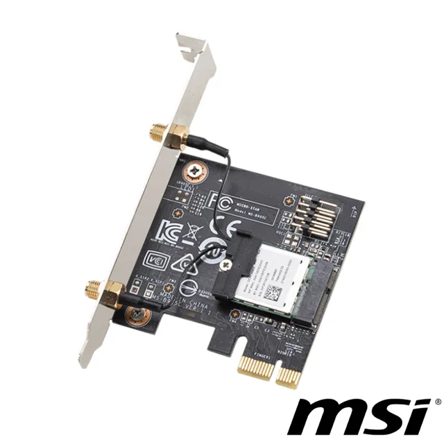 【MSI 微星】HERALD-BE NCM865 WiFi 7 三頻無線網卡(320 MHz/藍牙5.4)