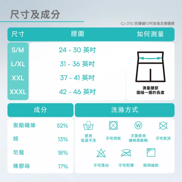 【Vital Salveo 紗比優】防護鍺可調式10吋護腰-加高加強型(支撐護腰-台灣製造)