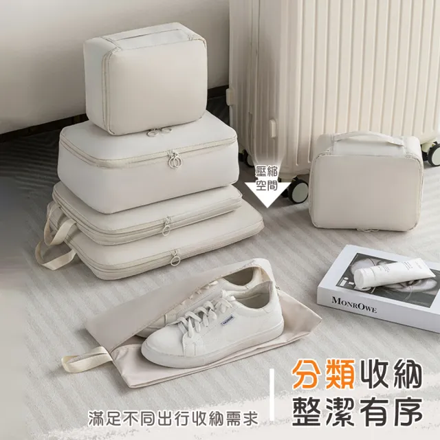 【TAI LI 太力】旅行記憶兩層壓縮收納袋6件套組(完整收納 出國旅行 旅遊出差 行李箱分類)
