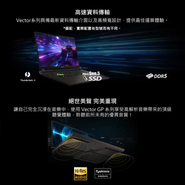 【MSI 微星】17吋i9 RTX4090 電競筆電(Vector GP78HX/i9-13980HX/64G/2TB SSD/W11P/13VI-488TW)