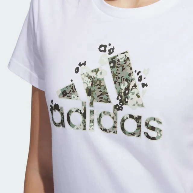 【adidas 愛迪達】LOGO 短袖上衣 T恤 女 H52233