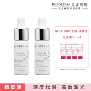 【BIODERMA 貝膚黛瑪 官方直營】12%超級C酸激光煥膚精華 15ml 2入組(精華液/臉部保養)