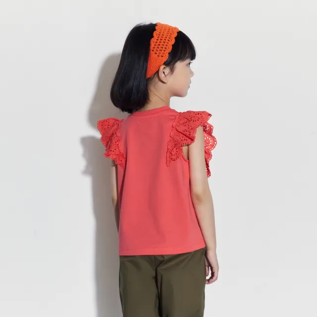 【GAP】女幼童裝 Logo印花圓領短袖T恤-玫紅色(466634)