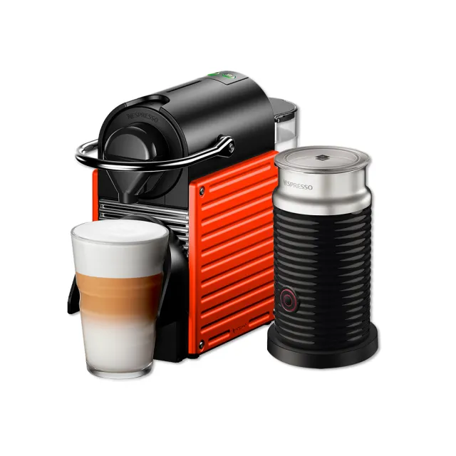 【Nespresso】膠囊咖啡機 Pixie 奶泡機組合(瑞士頂級咖啡品牌)