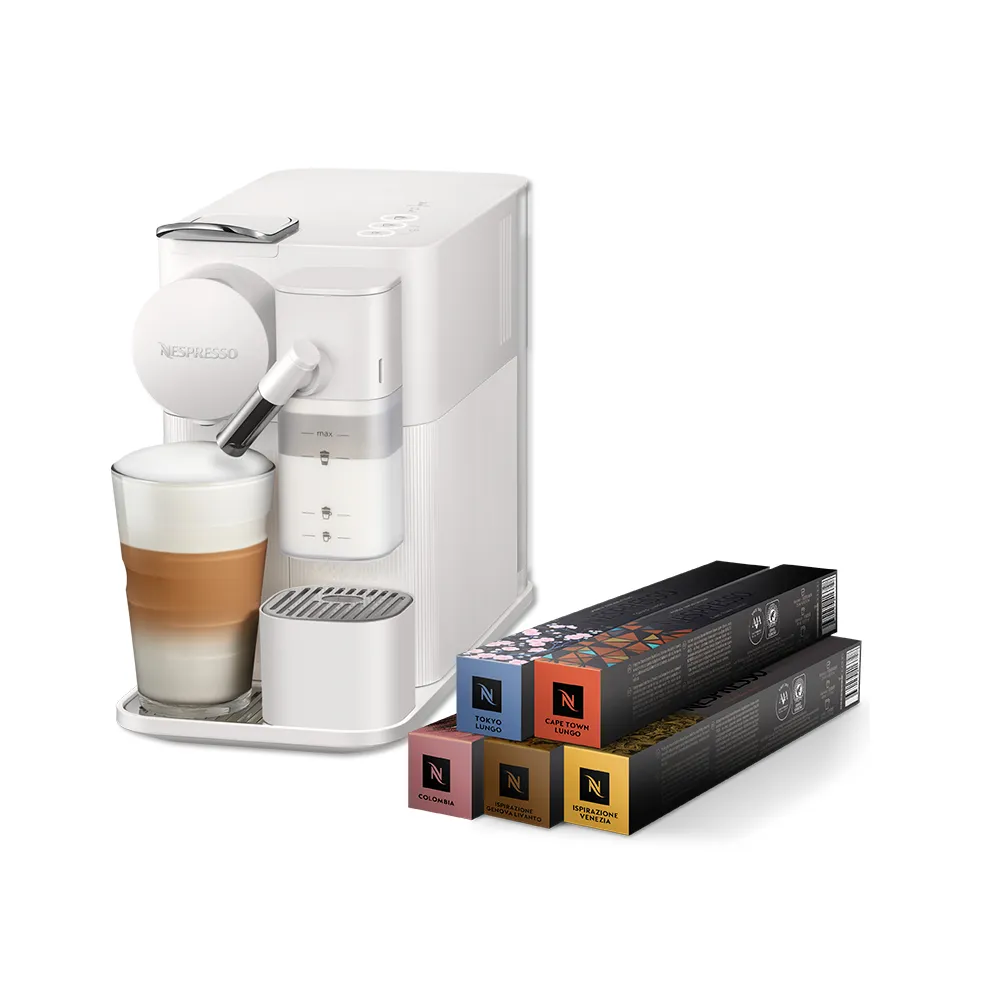 【Nespresso】膠囊咖啡機 Lattissima One(訂製咖啡時光50顆組)