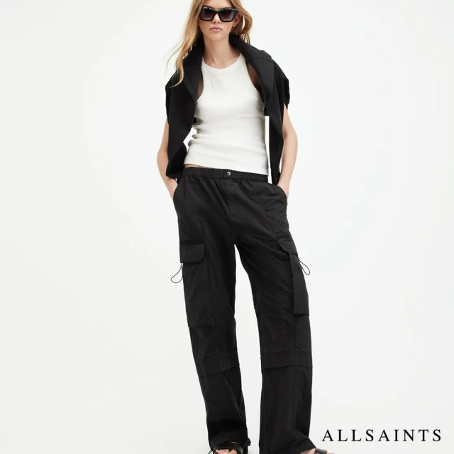 ALLSAINTS BARBARA 高腰軍裝休閒長褲-黑 W021TA(舒適版型)