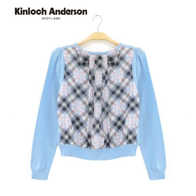 【Kinloch Anderson】雪紡拼接針織小外套罩衫 金安德森女裝(KA0485906)