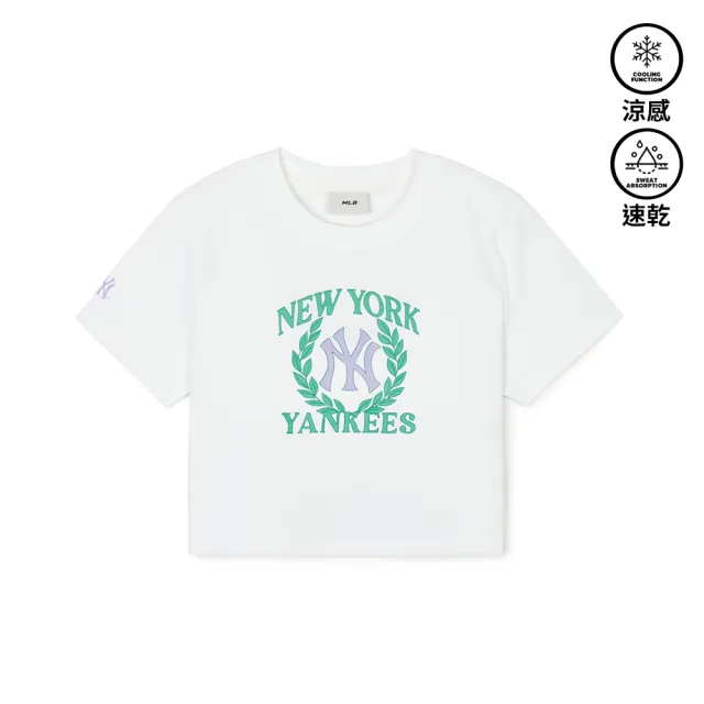 【MLB】涼感速乾短版T恤 Varsity系列 紐約洋基隊(3FTSV0443-50WHS)