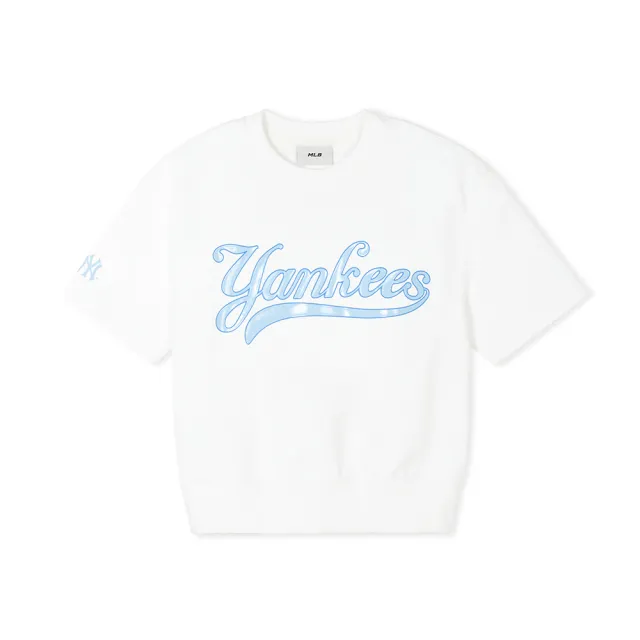 【MLB】女版短袖T恤 Varsity系列 紐約洋基隊(3FRSV1543-50IVS)