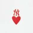 【MLB】女版抗UV防曬短袖Polo衫 Heart系列 紐約洋基隊(3FPQH0243-50WHS)