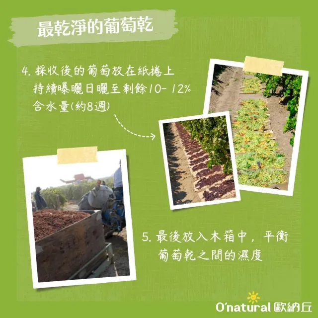 【O’natural 歐納丘】美國加州葡萄乾360g/罐