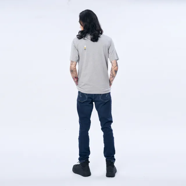 【5th STREET】男裝啤酒發泡印花短袖T恤-灰色
