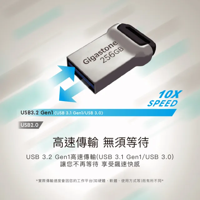 【GIGASTONE 立達】128GB USB3.2 鋅合金輕巧耐用隨身碟 UD-3400(128G USB3.2 高速隨身碟)