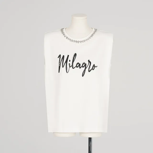 【MOMA】華麗水鑽字母個性T恤(兩色)