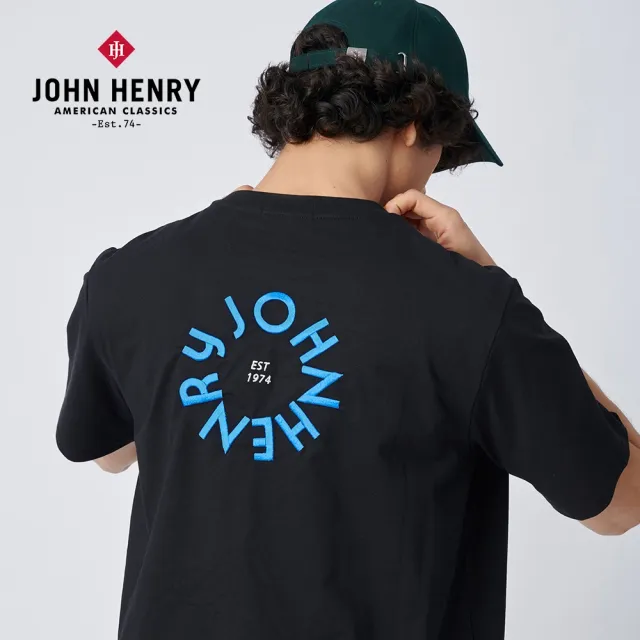 【JOHN HENRY】NOVEL LOGO短袖T恤-黑色