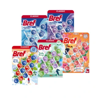 【Bref 妙力】618限定懸掛式浴廁馬桶清潔球50g*3x3組(海洋/薰衣草/葡萄柚清新/月夜松針/繽紛果香 任選)