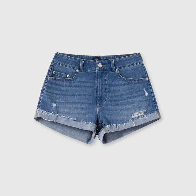 【GAP】女裝 牛仔短褲-深藍色(465001)