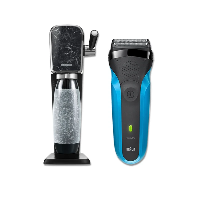 質感老爸組 Sodastream ART 氣泡水機+BRAUN 三鋒系列電鬍刀3010s