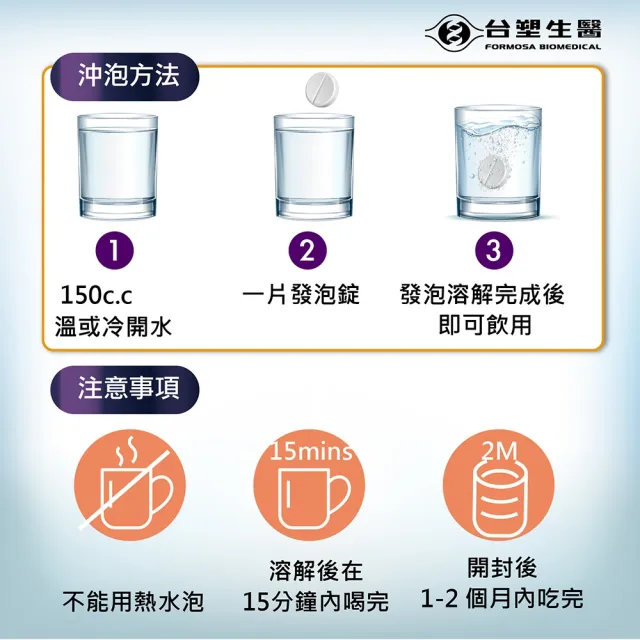 【台塑生醫】維生素B群+鋅發泡錠x5罐(共100顆-李李仁代言)