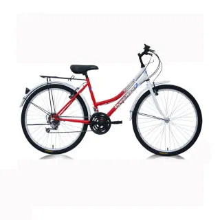 【飛馬】26吋18段變速登山女車(白/紅 526-12-3)