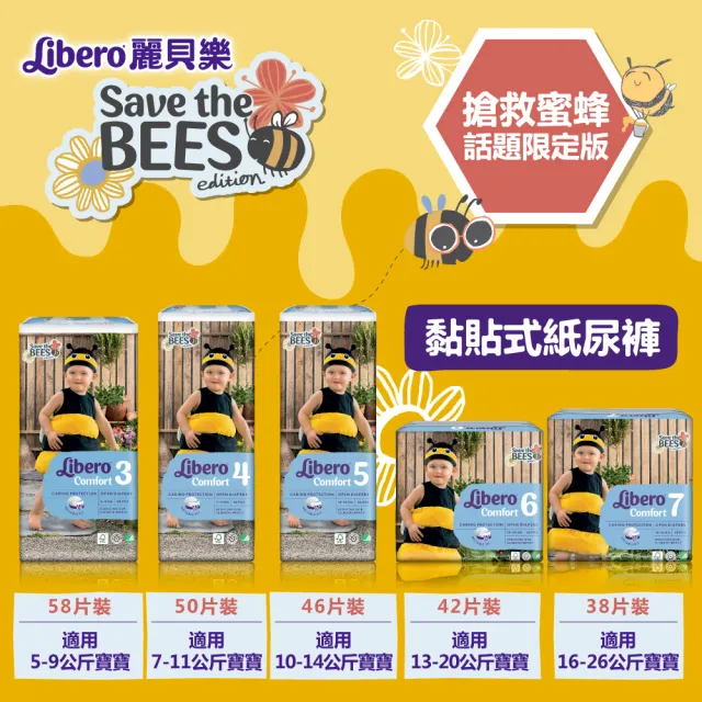 【麗貝樂】搶救蜜蜂年度限量款3號S(3x58p/箱購)
