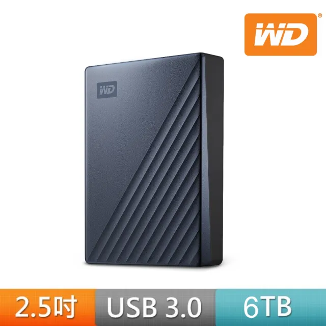 【WD 威騰】My Passport Ultra 6TB Type-C 2.5吋 行動硬碟 藍(WDBEJA0060BBL-WESN)