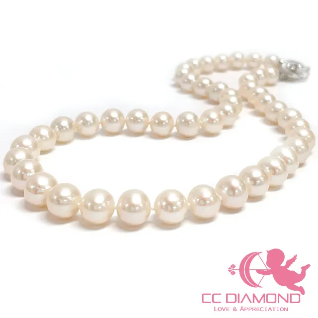 【CC Diamond】品質天然珍珠項鍊山茶花(8.5-9.5mm)