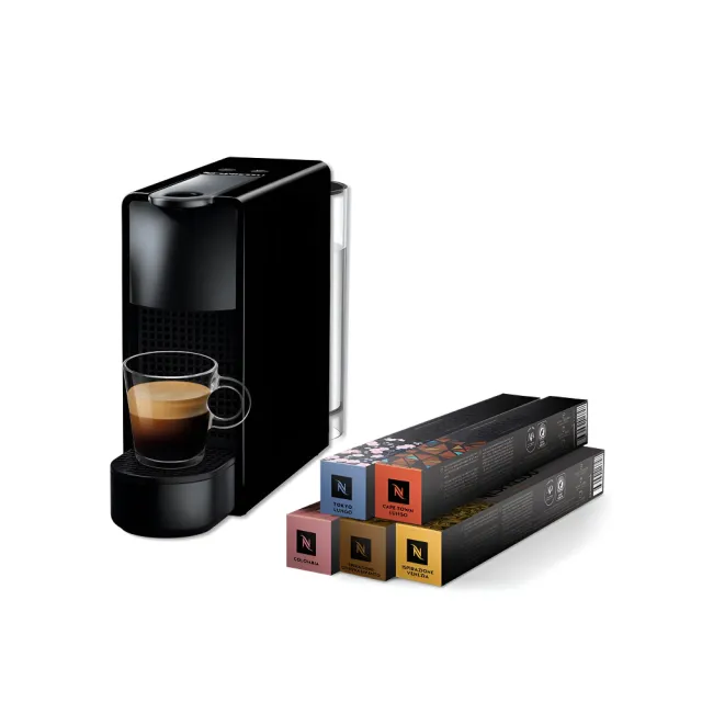 【Nespresso】膠囊咖啡機 Essenza Mini(訂製咖啡時光50顆組)