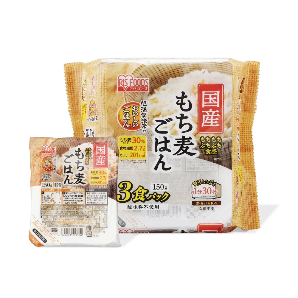 即期品【IRIS】日本直送即食糯麥白飯 150g×3盒裝(即期品 有效日期:2024/11/30糯麥 米 糯麥白飯 日本米 微