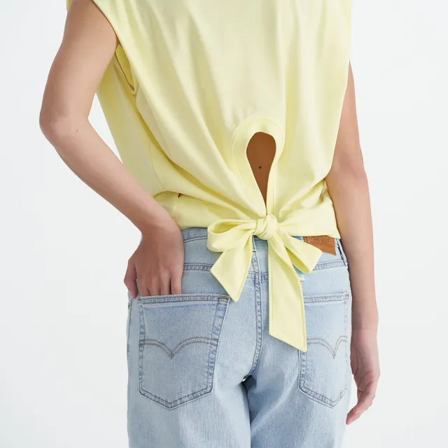 【LEVIS】女款綁帶無袖背心 Performance Cool 上衣 熱賣單品 0019Q-0001