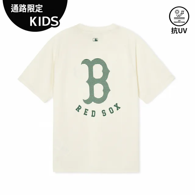 【MLB】童裝 抗UV防曬短袖T恤 波士頓紅襪隊(7ATSCP343-43NBL)