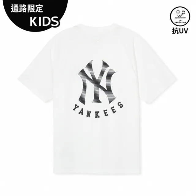 【MLB】童裝 抗UV防曬短袖T恤 紐約洋基隊(7ATSCP343-50WHS)