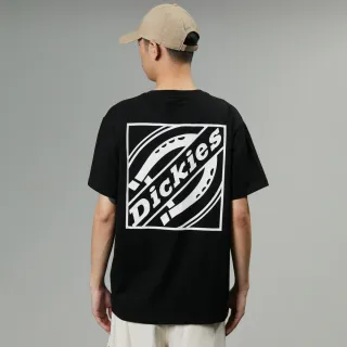 【Dickies】男女款黑色純棉背面大圖案品牌Logo印花短袖T恤｜DK0A87MGBLK