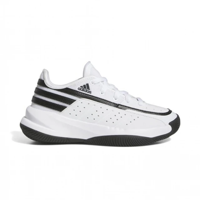 adidas 愛迪達 籃球鞋 女鞋 大童 運動鞋 包覆 緩震 FRONT COURT J 白黑 ID8597