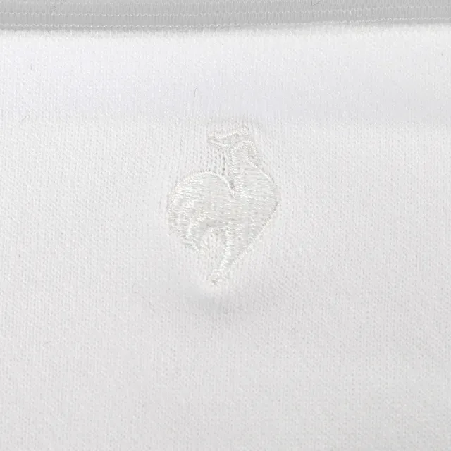 【LE COQ SPORTIF 公雞】高爾夫系列 女款白色韓系舒適彈性微透膚及膝襪 QLT0R841