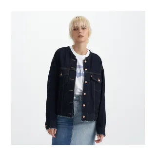 【LEVIS 官方旗艦】女款 90年牛仔外套 復古風外套 人氣新品 001C2-0001