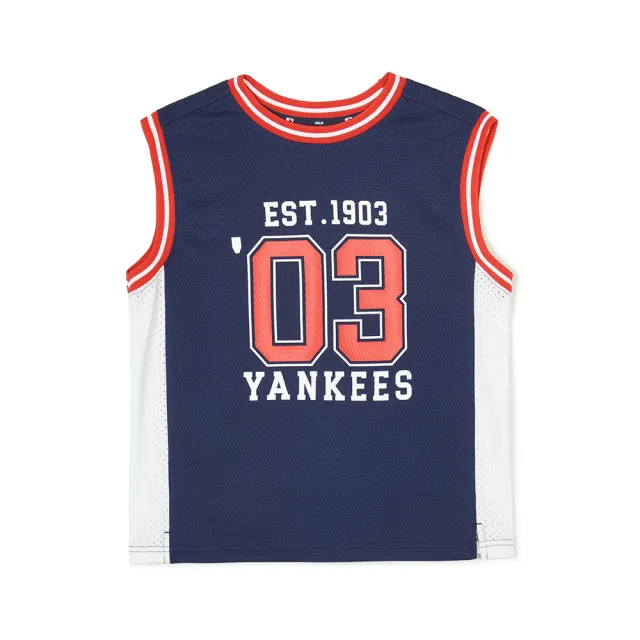 【MLB】KIDS 涼感背心 童裝 Varsity系列 紐約洋基隊(7ATKV0143-50NYS)