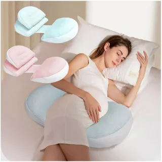 【Jonyer】孕婦U型側睡枕 3D網眼透氣 側臥護腰枕 托腹枕 舒睡枕 靠腰墊