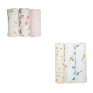 【Lulujo】竹纖維防螨透氣萬用巾 親子良品(三入組/天空款/甜美夢境/禮盒系列)