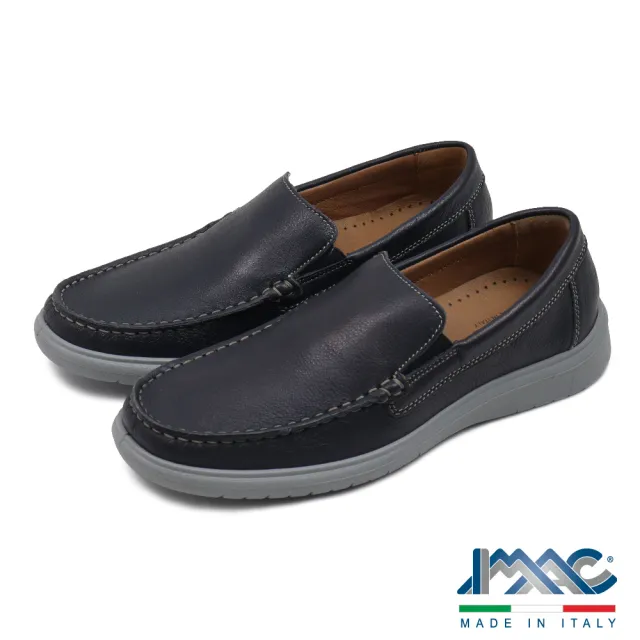 【IMAC】義大利原廠超輕量鬆緊懶人休閒鞋 藍色(551250-BU)