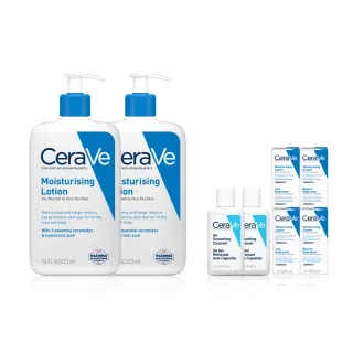 【CeraVe 適樂膚】momo限定雙星組★長效清爽保濕乳473ml*2(臉部身體乳液)