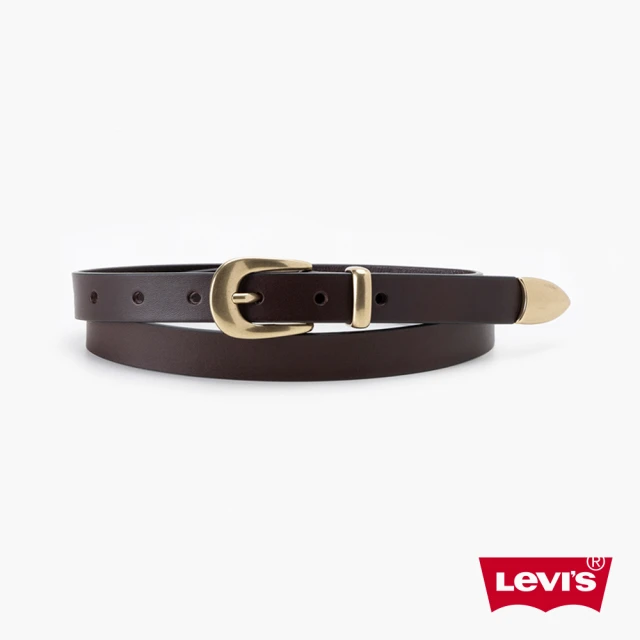 LEVIS 官方旗艦 女款 細版金屬皮帶 人氣新品 000I