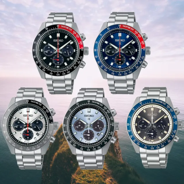 【SEIKO 精工】PROSPEX系列 熊貓2.0 SPEEDTIMER 太陽能計時腕錶 推薦 送禮 畢業禮物 (多款可選)