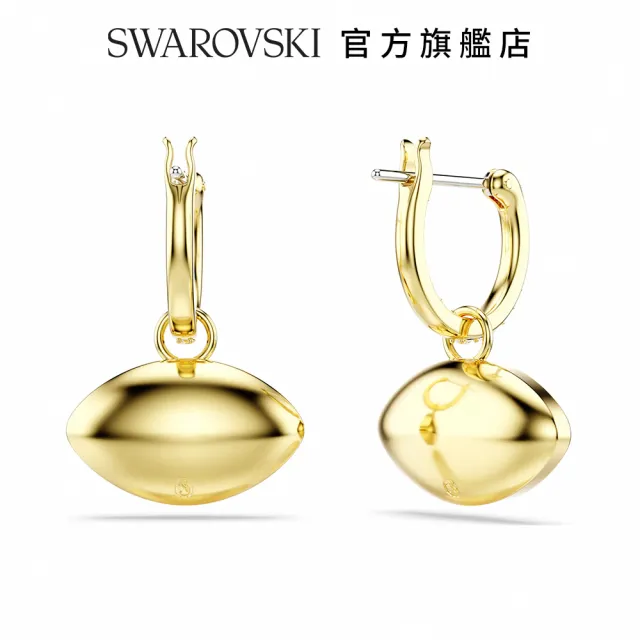 【SWAROVSKI 施華洛世奇】Symbolica 水滴形耳環 Evil eye 藍色 鍍金色色調(情人節禮物)