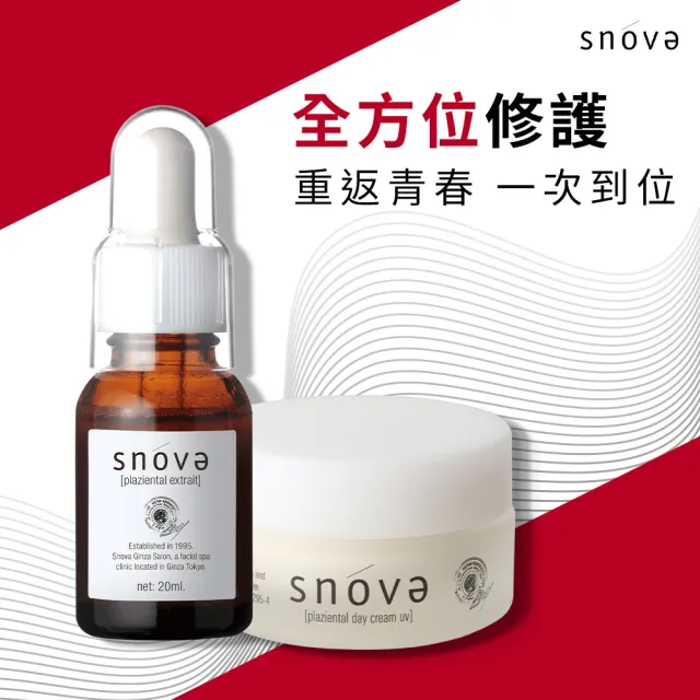 【SNOVA】絲若雪滋潤養膚組(精華液20mlx1+乳霜30gx1)