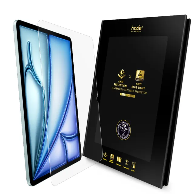 【hoda】2024 iPad Pro 11吋 AR抗反射抗藍光玻璃貼(德國萊因 RPF20 認證)