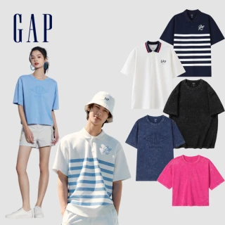 【GAP】男女裝 Logo圓領短袖T恤/POLO衫-多款任選(463153&465627&465661&465909)