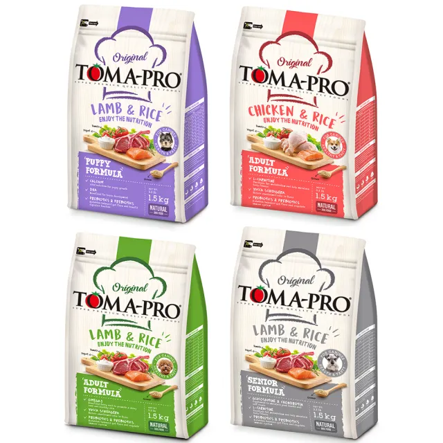 【TOMA-PRO 優格】經典系列 犬飼料 幼犬/成犬/高齡 1.5kg(狗糧、狗飼料、犬糧)