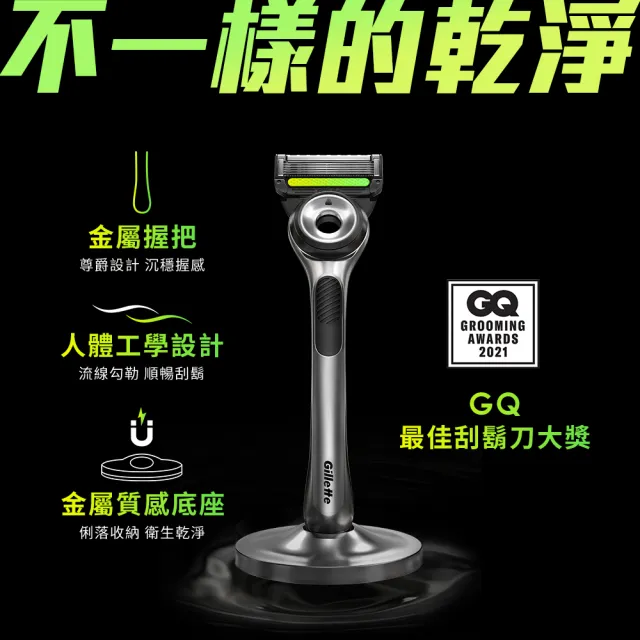 【Gillette 吉列】極光系列刮鬍刀頭-8刀頭