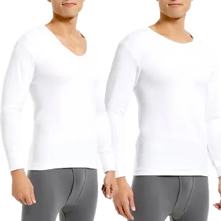 【宜而爽】3件組-男厚棉 長袖圓領/長袖U領(M/L/XL)